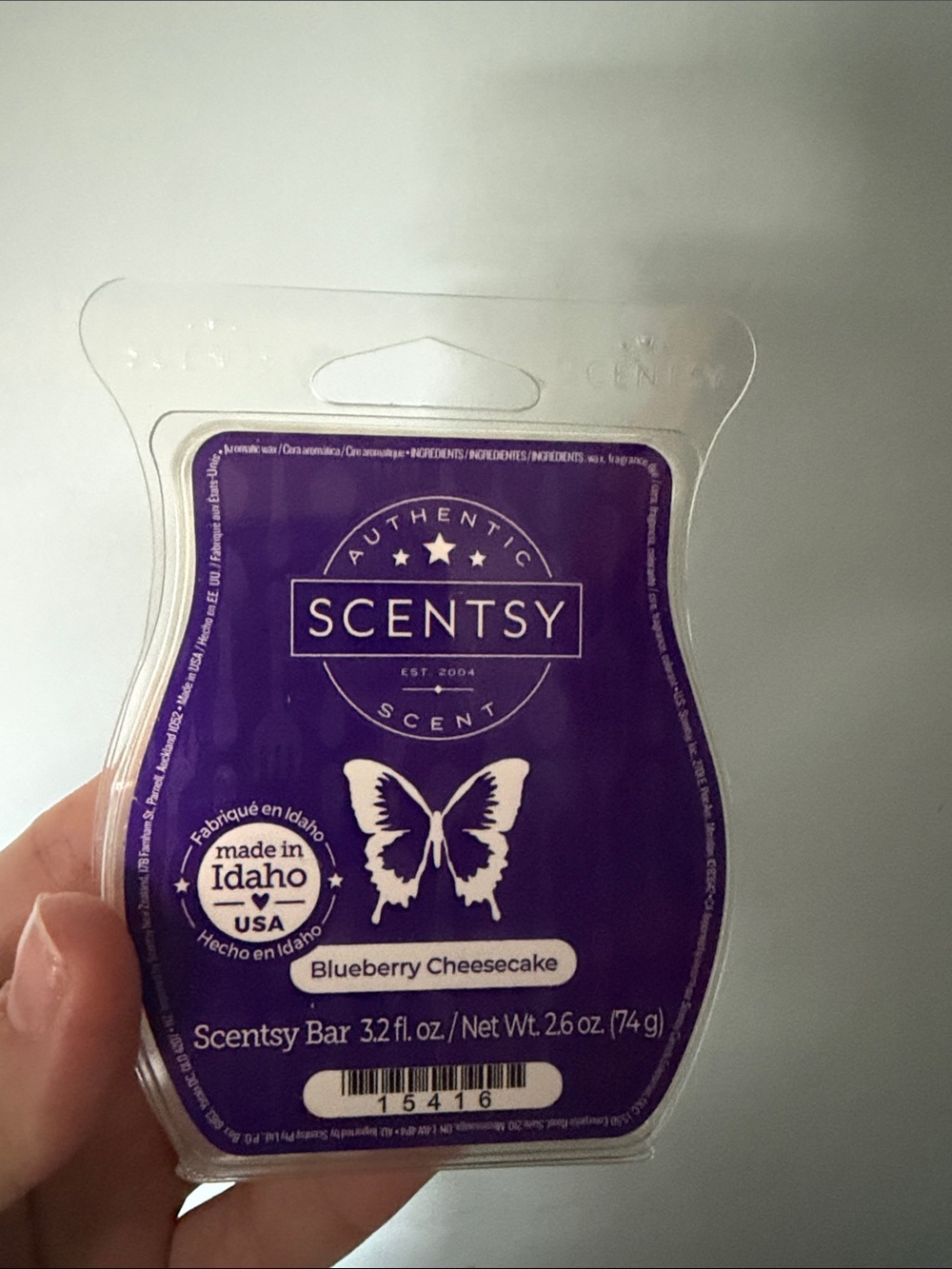 Scentsy Blueberry Cheesecake Wax Bar - Purple